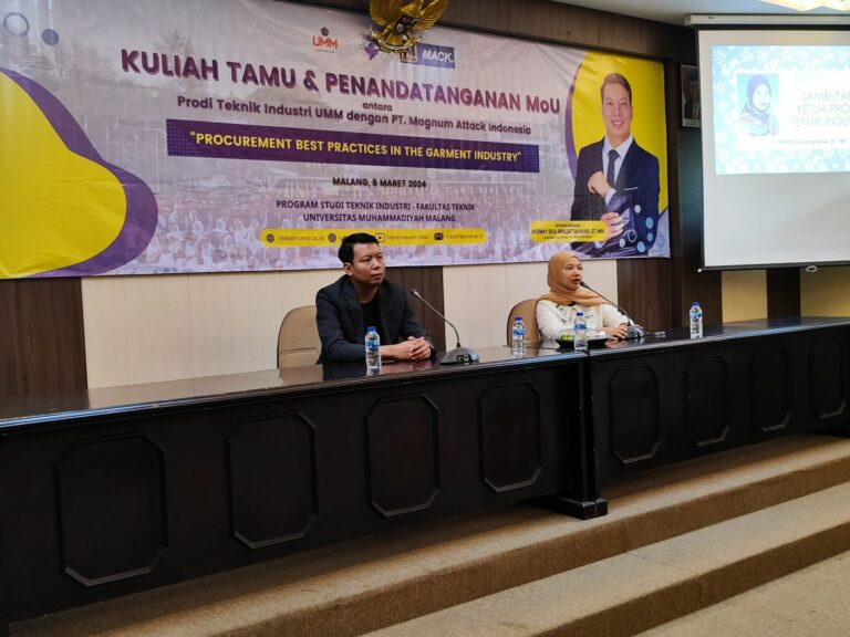 Prodi Teknik Industri UMM Menggelar Kuliah Tamu tentang “Best Practices in the Garment Industry